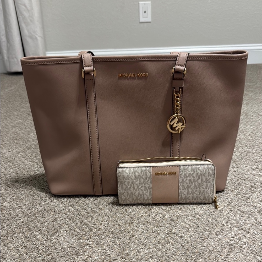Michael Kors Brown Saffiano Leather Tote